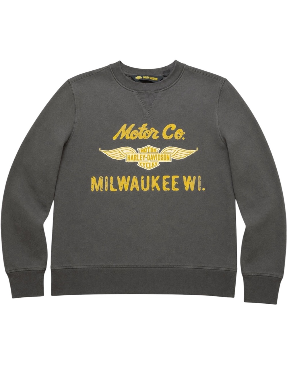 Harley-Davidson Vintage Inspired Charcoal Gray Crewneck Sweatshirt